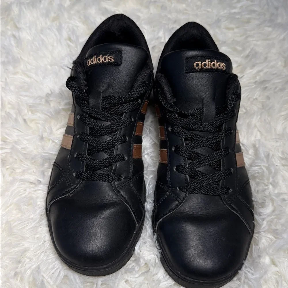 Adidas Black Shoes with Bronze Accents - Picture 2 of 6